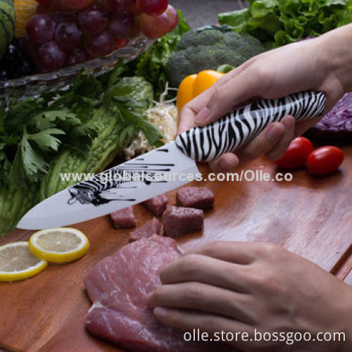 High Quality Ceramic Knife with Cute Zebra